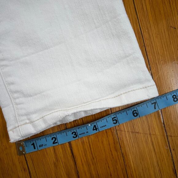 CURRENT/ELLIOTT The High Waist Straight Destroyed Jeans Super Salty Repair 27 - Picture 15 of 15